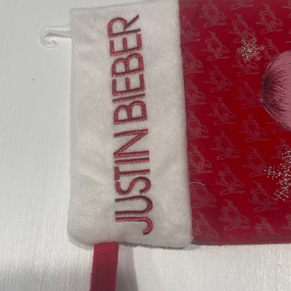 Justin Bieber Red and White Stocking - Picture 2 of 5